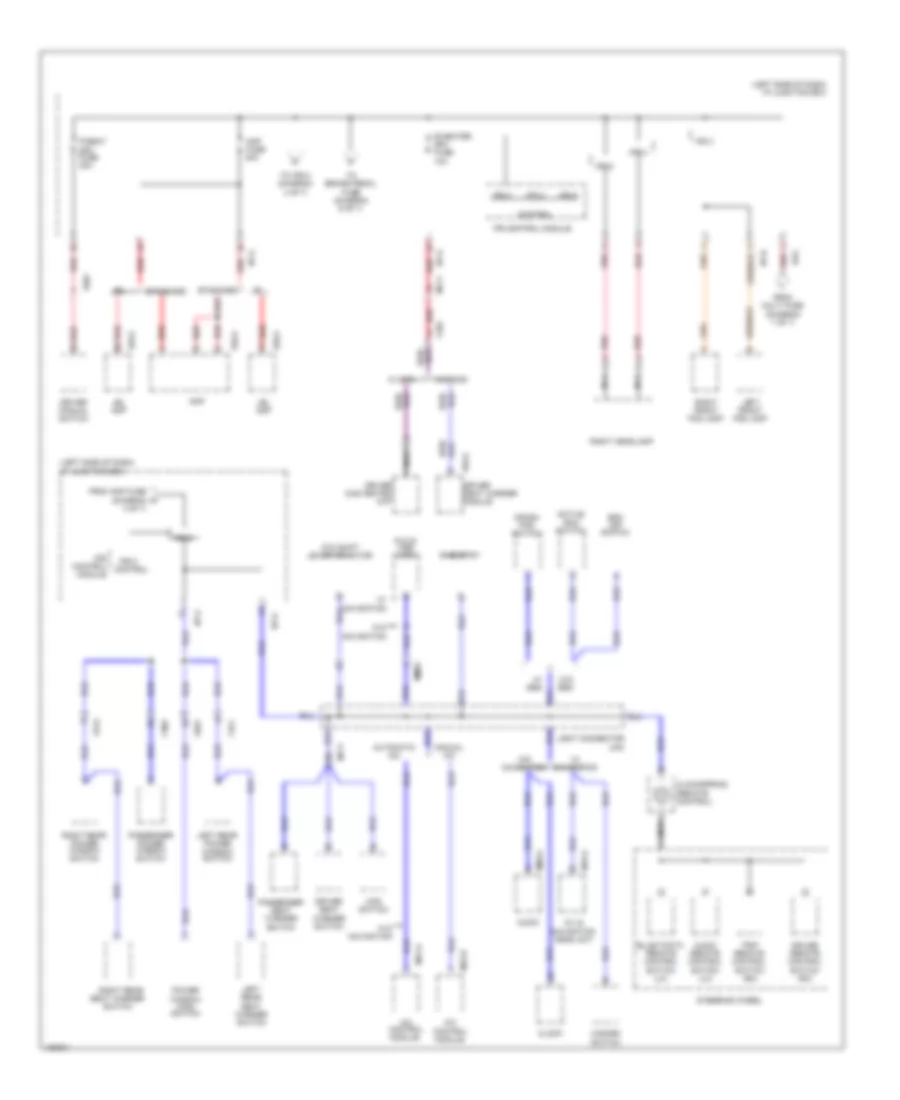 Power Distribution Wiring Diagram Except Hybrid 4 of 7 for Hyundai Sonata Hybrid 2014
