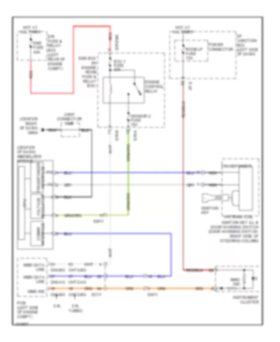 Immobilizer Wiring Diagram, without Smart Key System for Hyundai Sonata Limited 2014