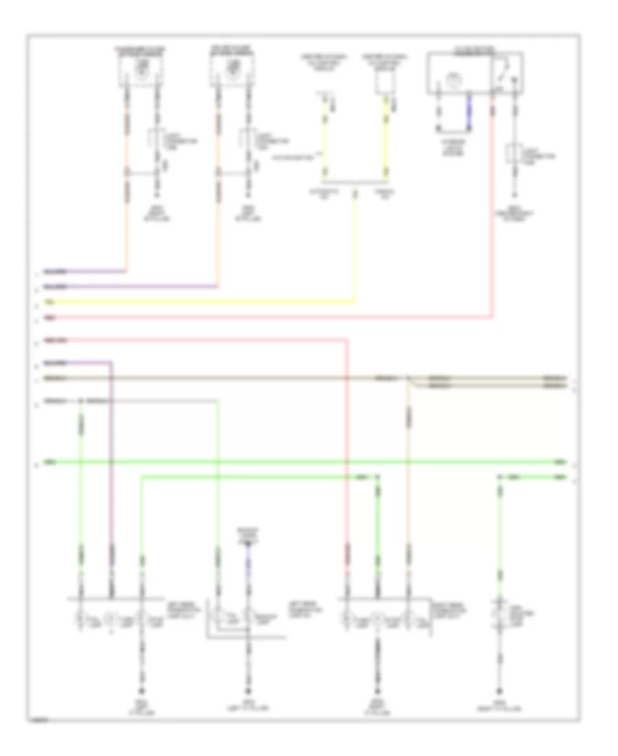Exterior Lamps Wiring Diagram Except Hybrid without LED 2 of 3 for Hyundai Sonata Limited 2014