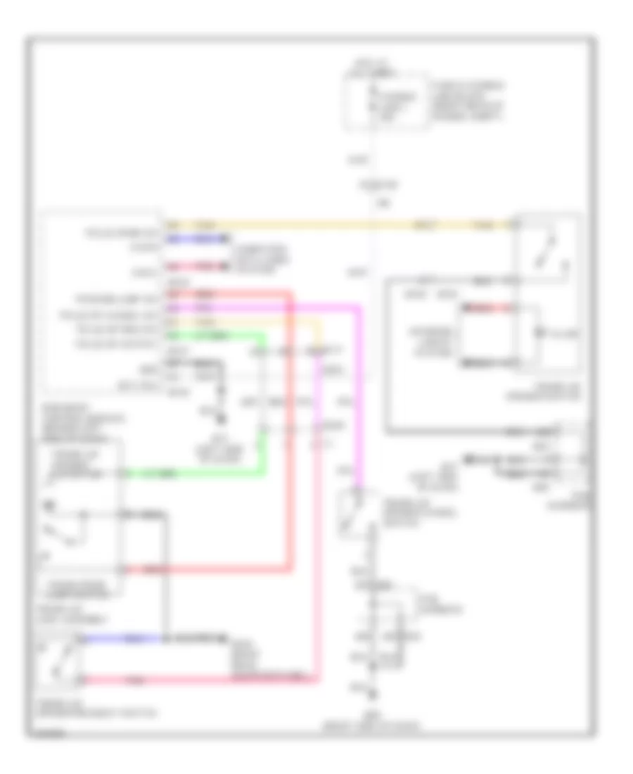 Trunk Release Wiring Diagram for Infiniti M56 2011