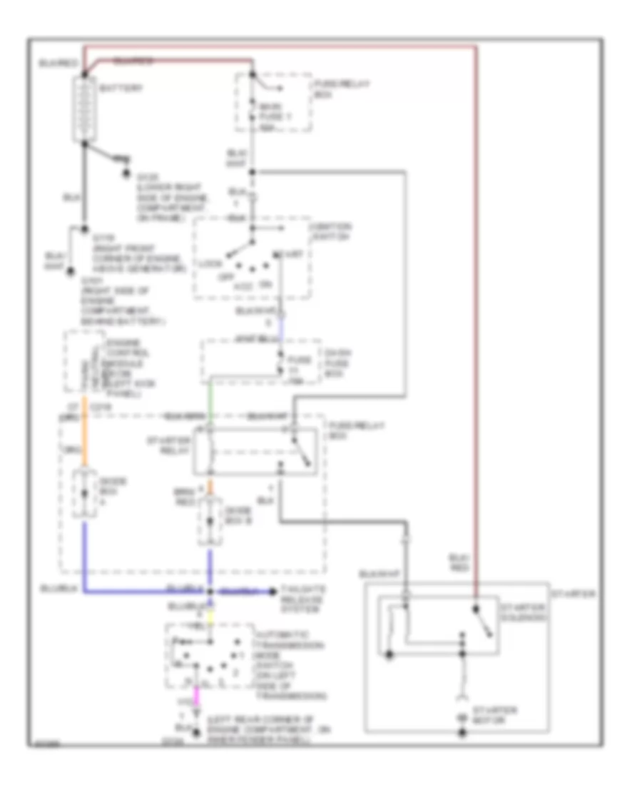 3 2L Starting Wiring Diagram A T Early Production for Isuzu Rodeo S 1995