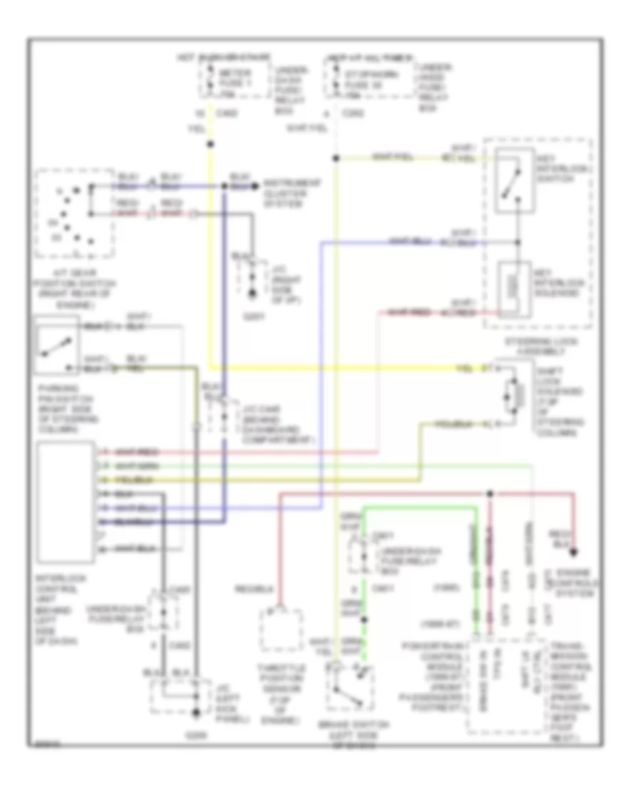 Shift Interlock Wiring Diagram for Isuzu Oasis S 1997