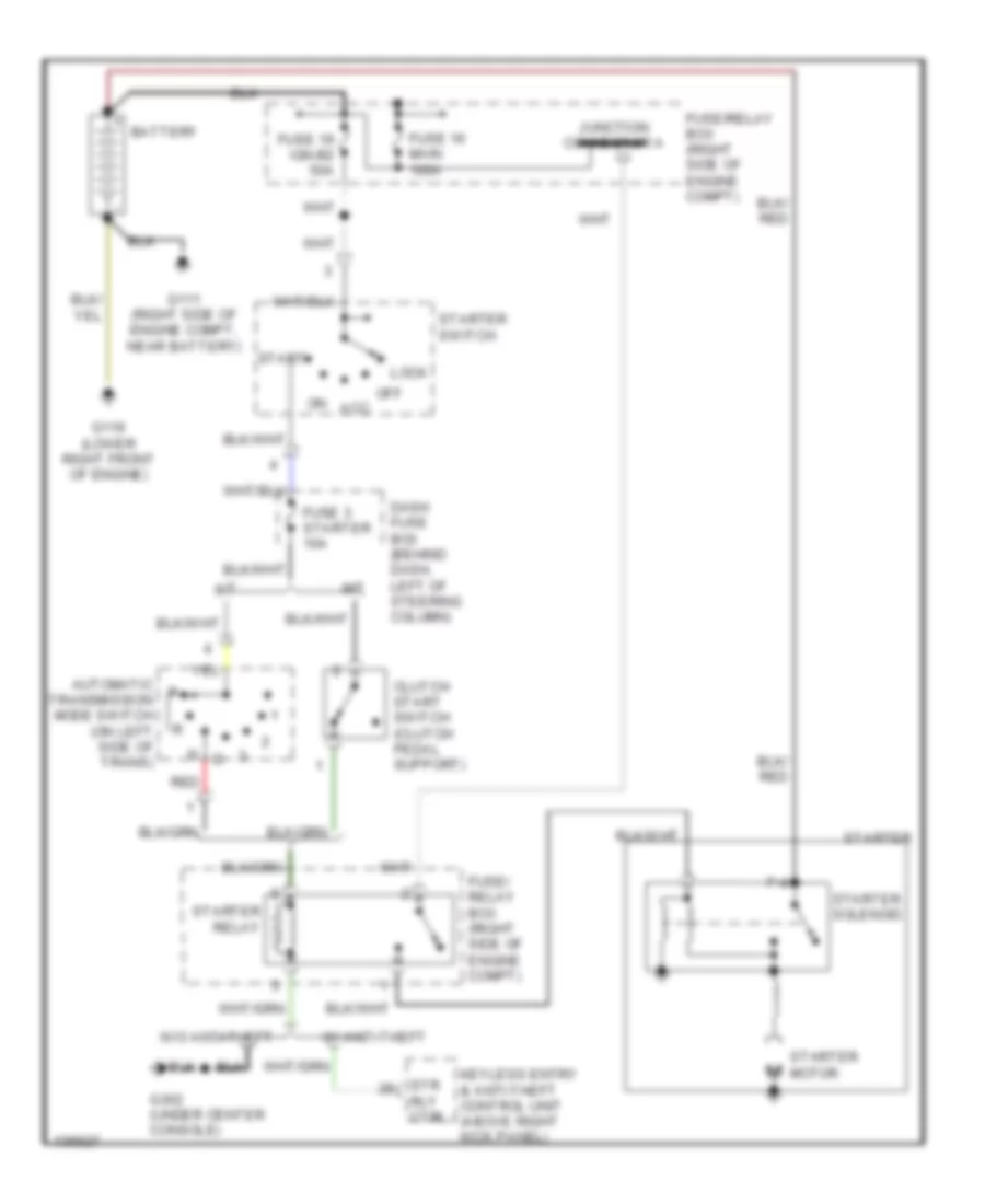 Starting Wiring Diagram for Isuzu Rodeo LS 2000