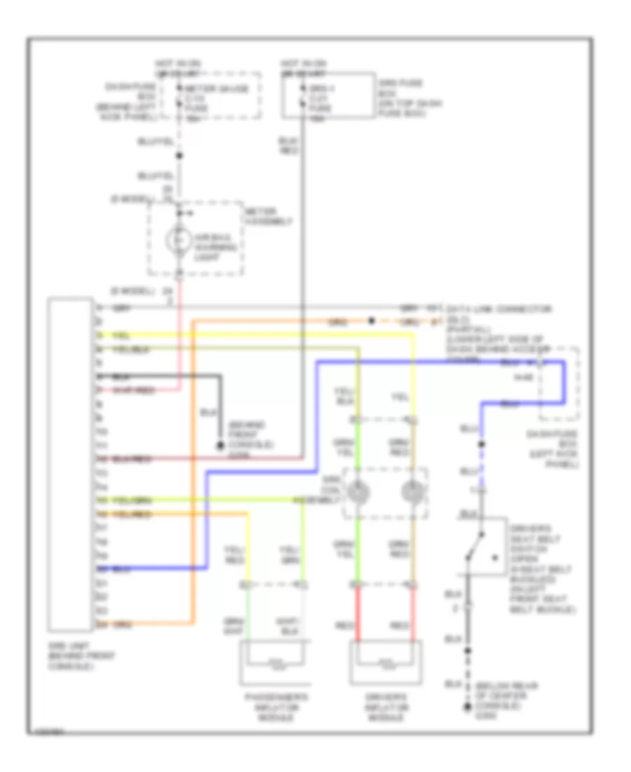 Supplemental Restraint Wiring Diagram for Isuzu Trooper LS 2000