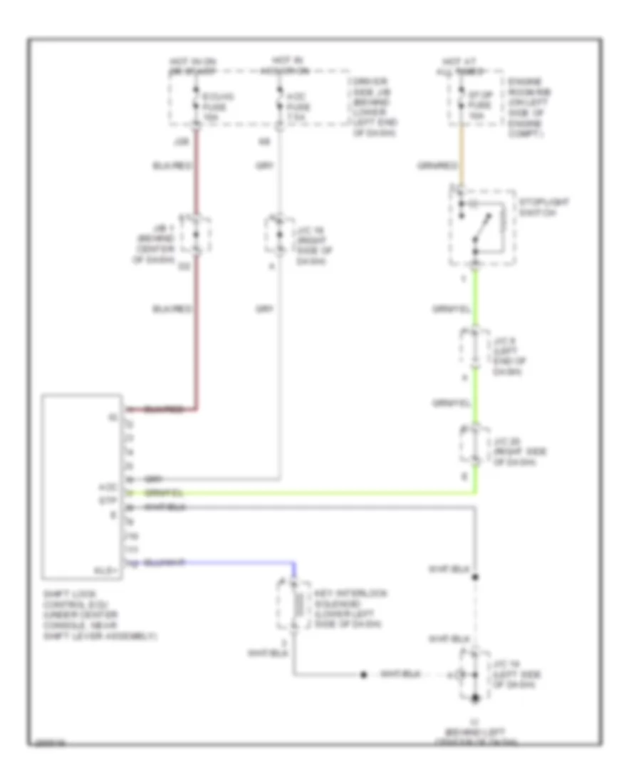 Shift Interlock Wiring Diagram for Lexus GX 470 2007