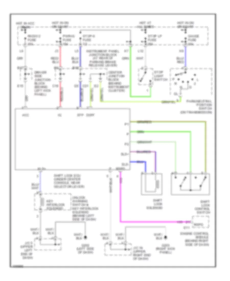 Shift Interlock Wiring Diagram for Lexus LS 400 1998