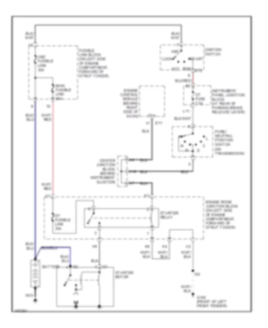 Starting Wiring Diagram for Lexus LS 400 1998