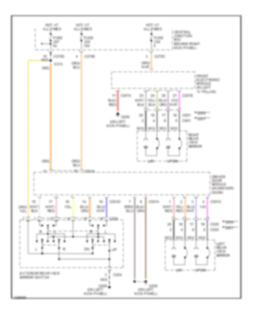 Power Mirror Wiring Diagram for Lincoln LS 2000