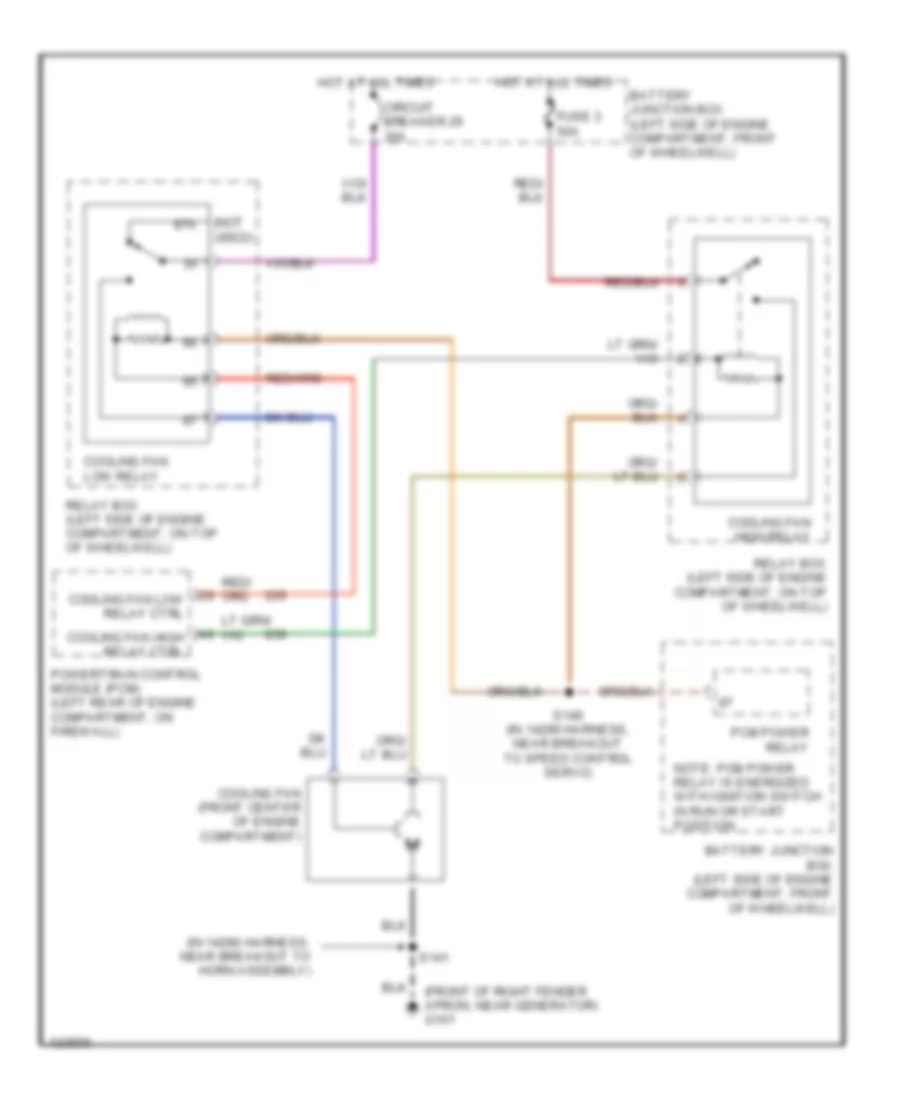 Cooling Fan Wiring Diagram for Lincoln Town Car Executive 2000