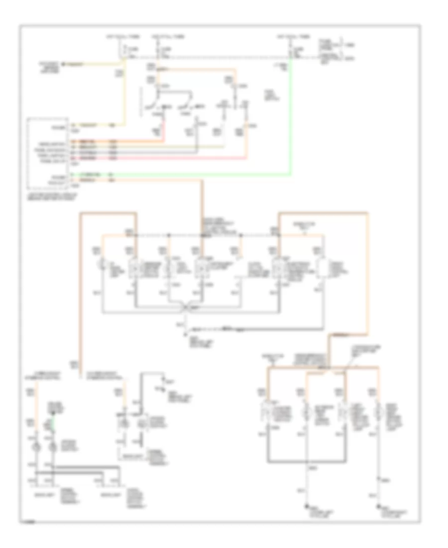 Instrument Illumination Wiring Diagram for Lincoln Town Car Executive 2000