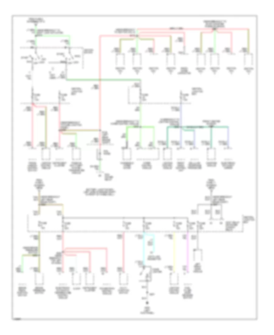 Power Distribution Wiring Diagram 3 of 3 for Lincoln Town Car Executive 2000