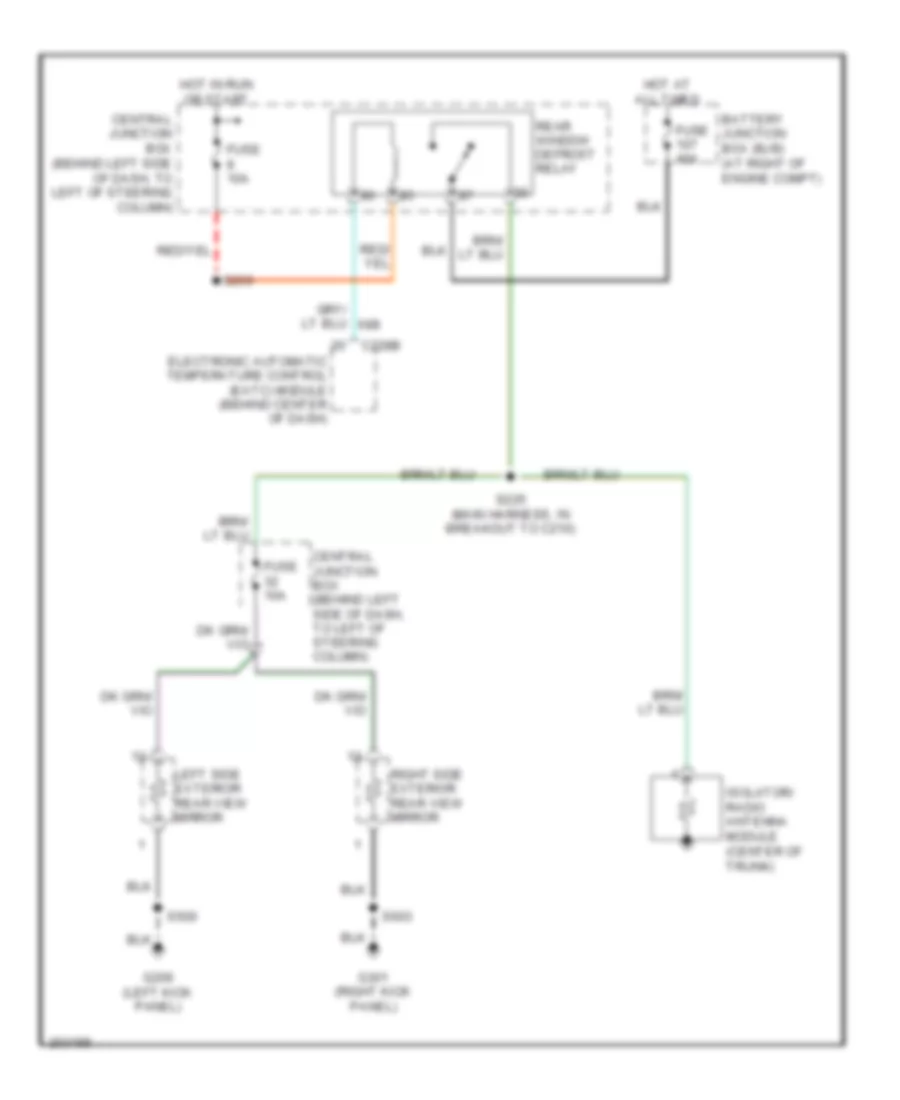 Defoggers Wiring Diagram for Lincoln Town Car Executive 2006