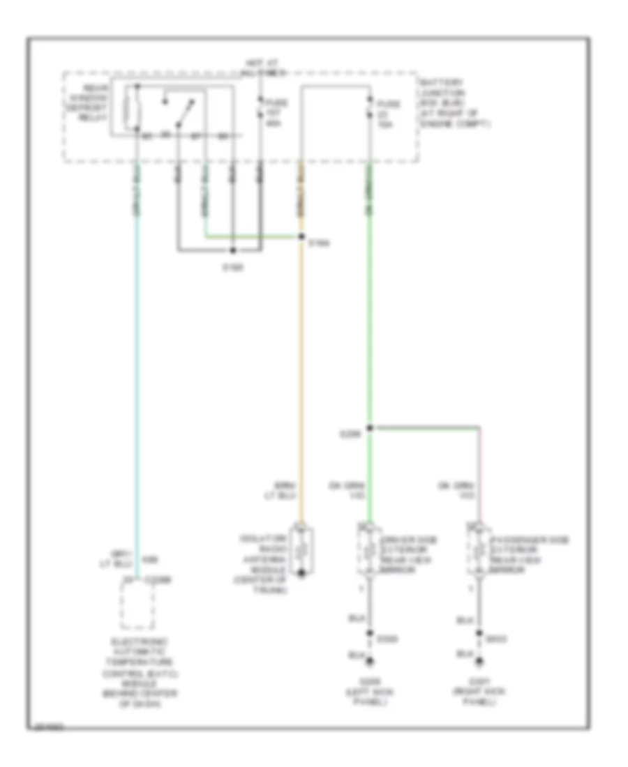 Defoggers Wiring Diagram for Lincoln Town Car Executive 2007