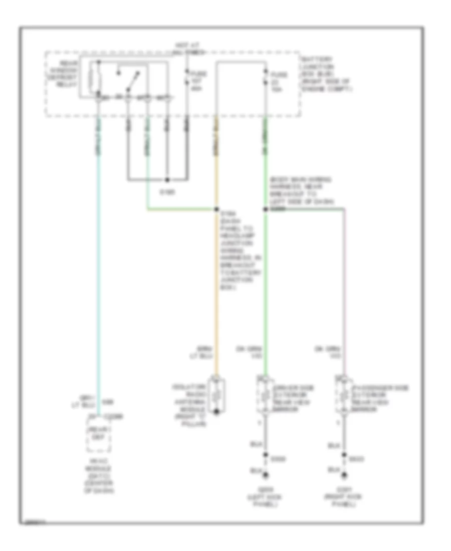 Defoggers Wiring Diagram for Lincoln Town Car Executive 2009