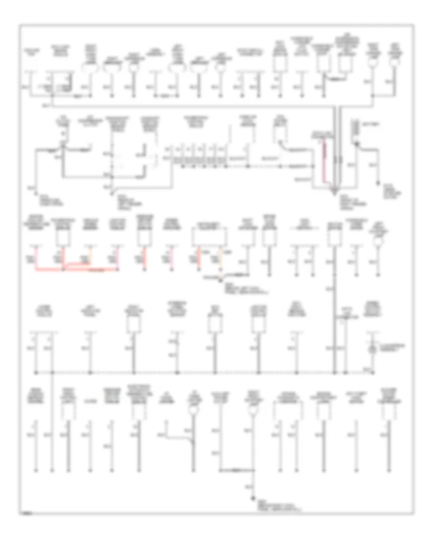 Ground Distribution Wiring Diagram 1 of 3 for Lincoln Town Car Executive 1996