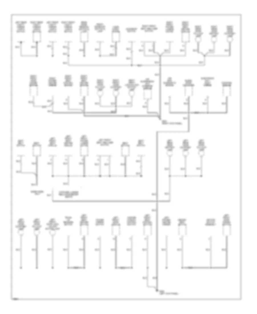 Ground Distribution Wiring Diagram 2 of 3 for Lincoln Town Car Executive 1996
