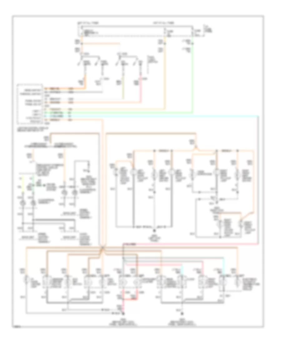 Instrument Illumination Wiring Diagram for Lincoln Town Car Executive 1996