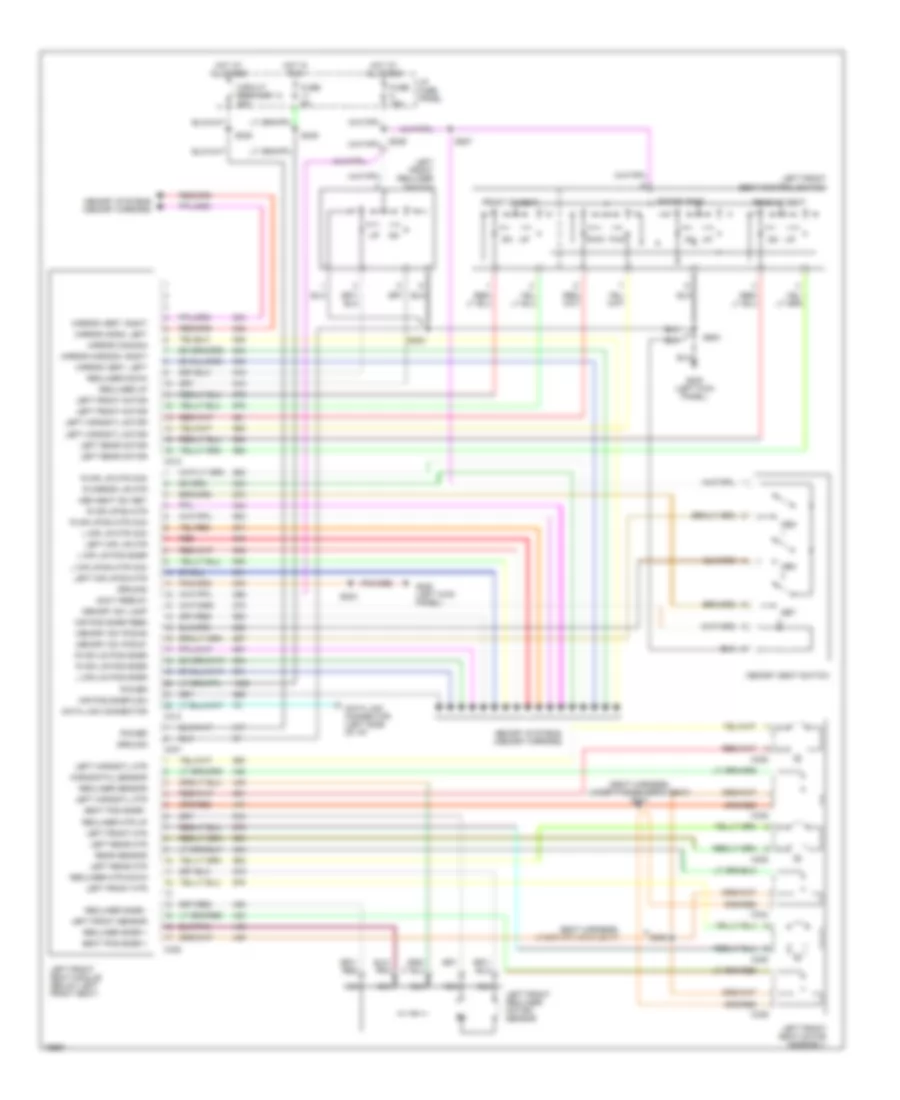 Left Front Memory Seat Wiring Diagram for Lincoln Town Car Executive 1996