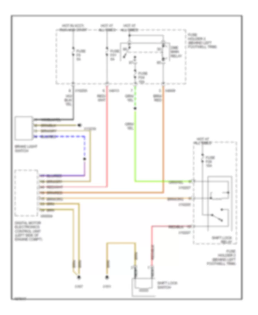 Shift Interlock Wiring Diagram for MINI Cooper 2003