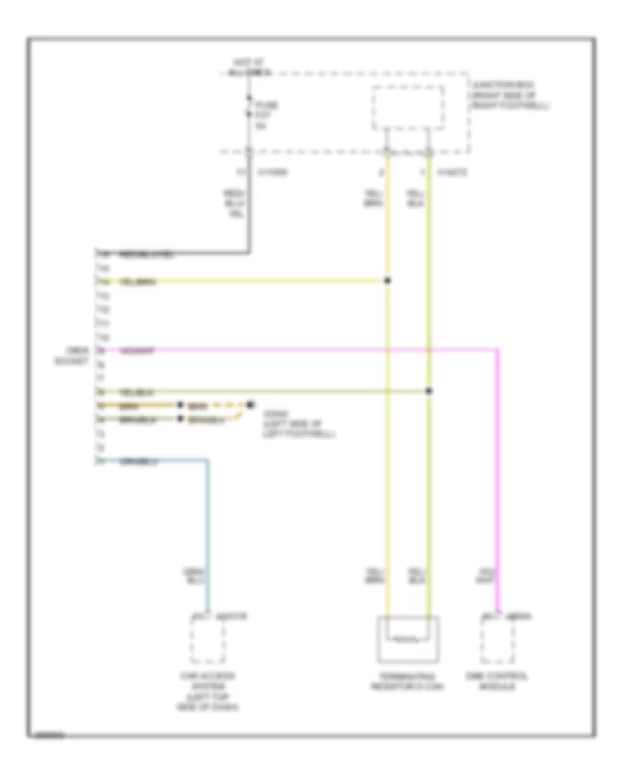 Data Link Connector Wiring Diagram for MINI Cooper 2009