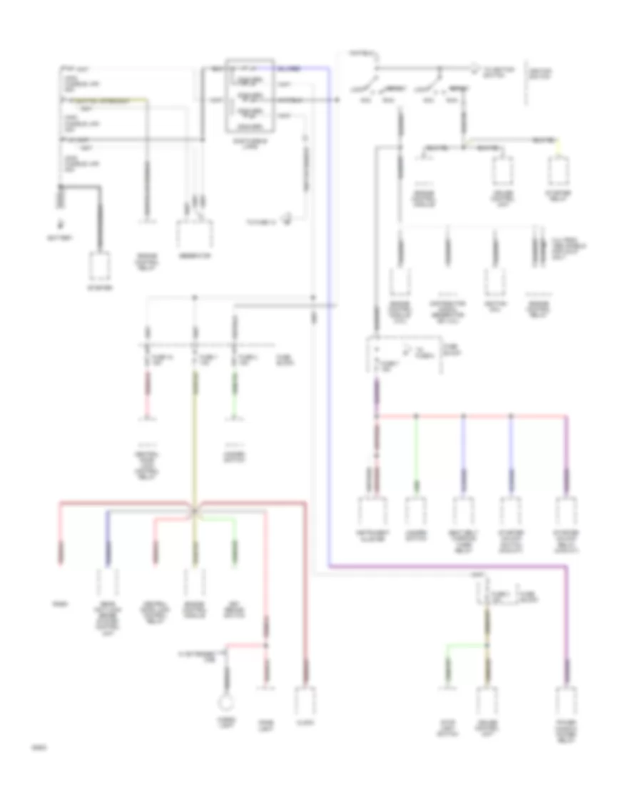 Power Distribution Wiring Diagram 1 of 2 for Mitsubishi Pickup Mighty Max 1994