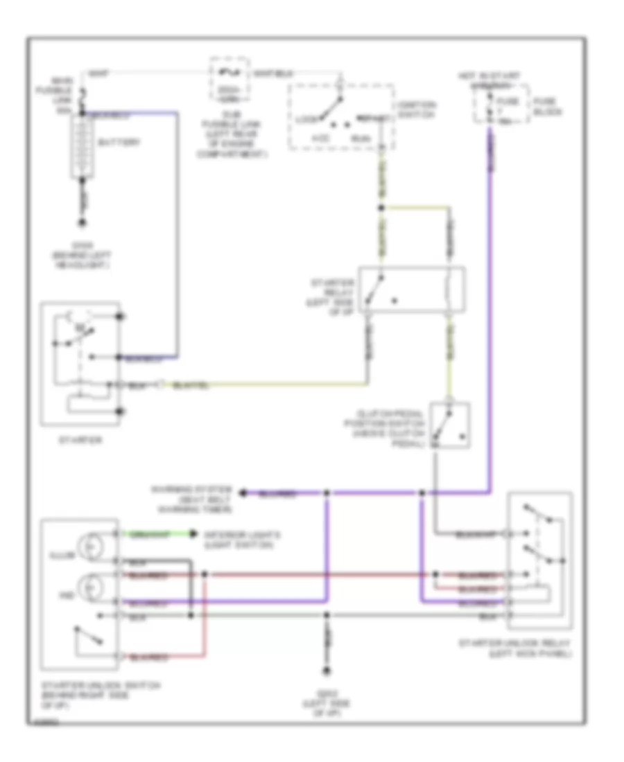 Starting Wiring Diagram M T with 4 Wheel Drive 1 of 2 for Mitsubishi Pickup Mighty Max 1994