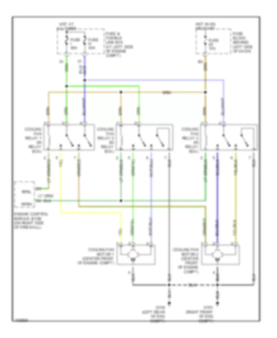 Cooling Fan Wiring Diagram for Nissan Sentra GXE 2000