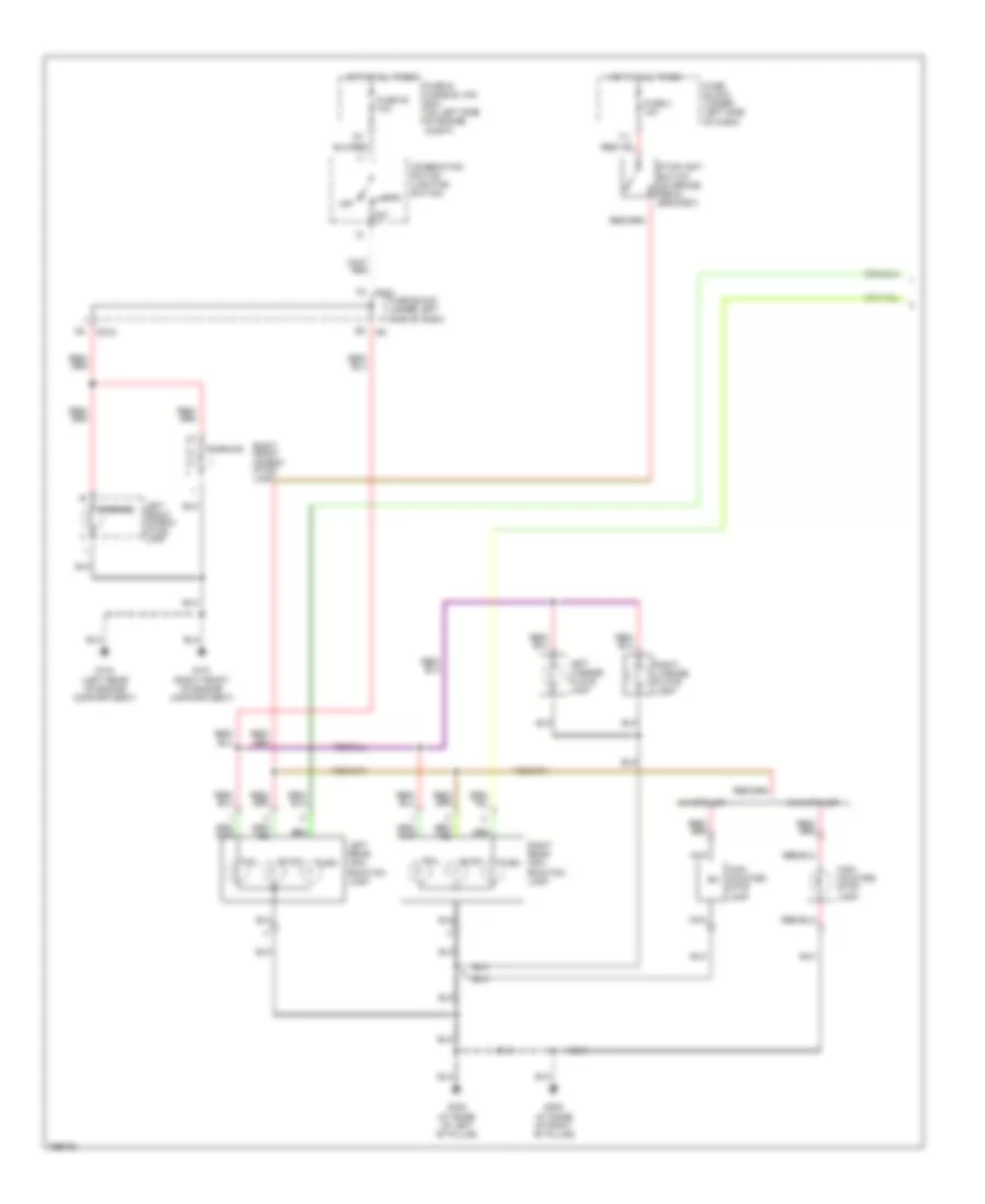 Exterior Lamps Wiring Diagram 1 of 2 for Nissan Sentra GXE 2000