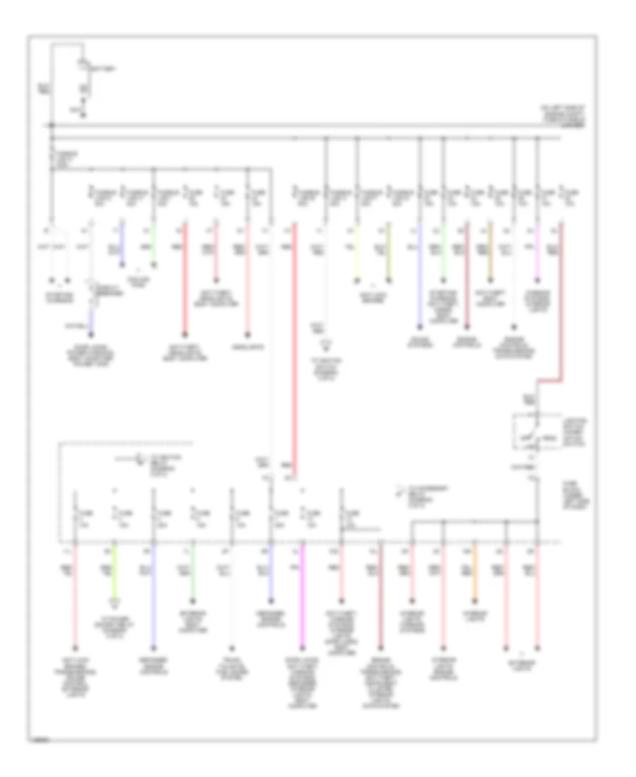 Power Distribution Wiring Diagram 1 of 2 for Nissan Sentra GXE 2000