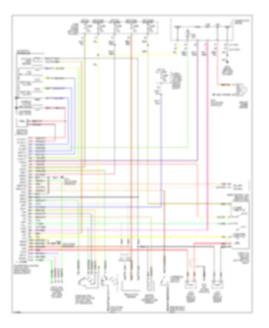 1 8L A T Wiring Diagram Except California for Nissan Sentra GXE 2000
