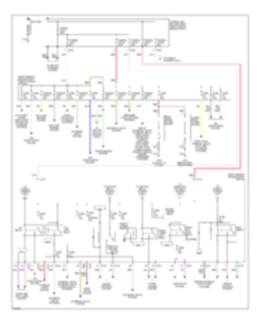 Power Distribution Wiring Diagram 1 of 2 for Nissan Pathfinder SE Off Road 2007