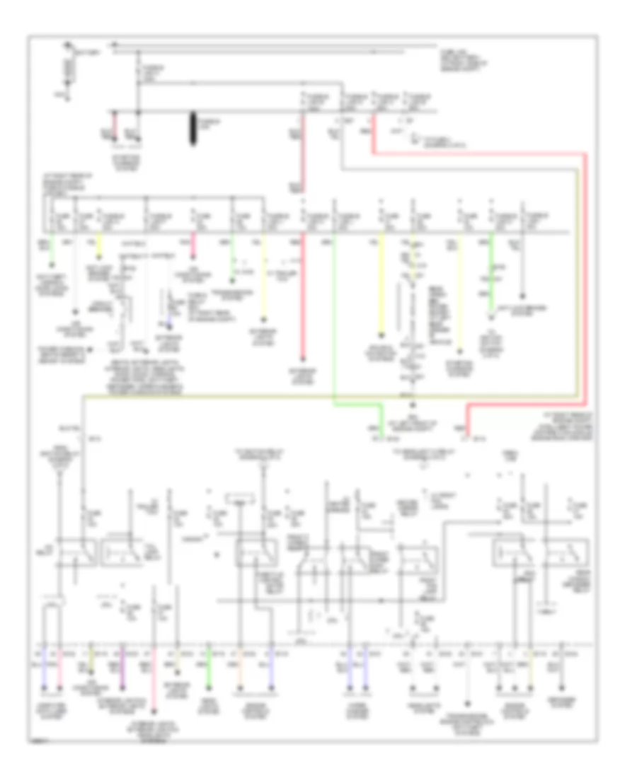 Power Distribution Wiring Diagram 1 of 2 for Nissan Titan SV 2011
