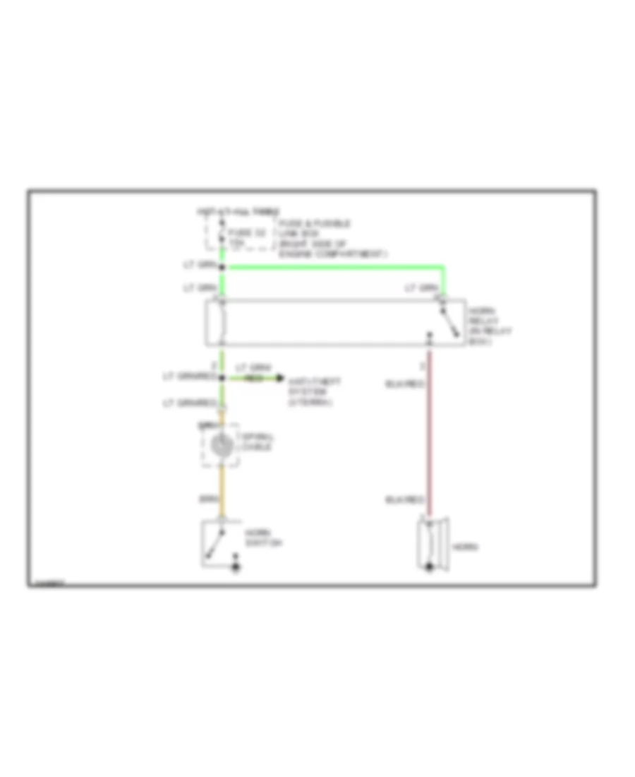 Horn Wiring Diagram for Nissan Frontier XE 2001