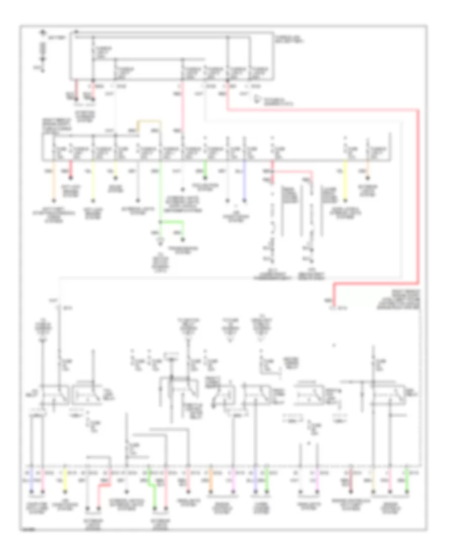 Power Distribution Wiring Diagram 1 of 2 for Nissan Xterra X 2007