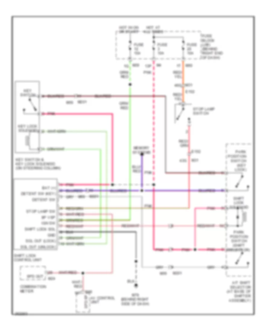 Shift Interlock Wiring Diagram without Intelligent Key for Nissan Armada SV 2012