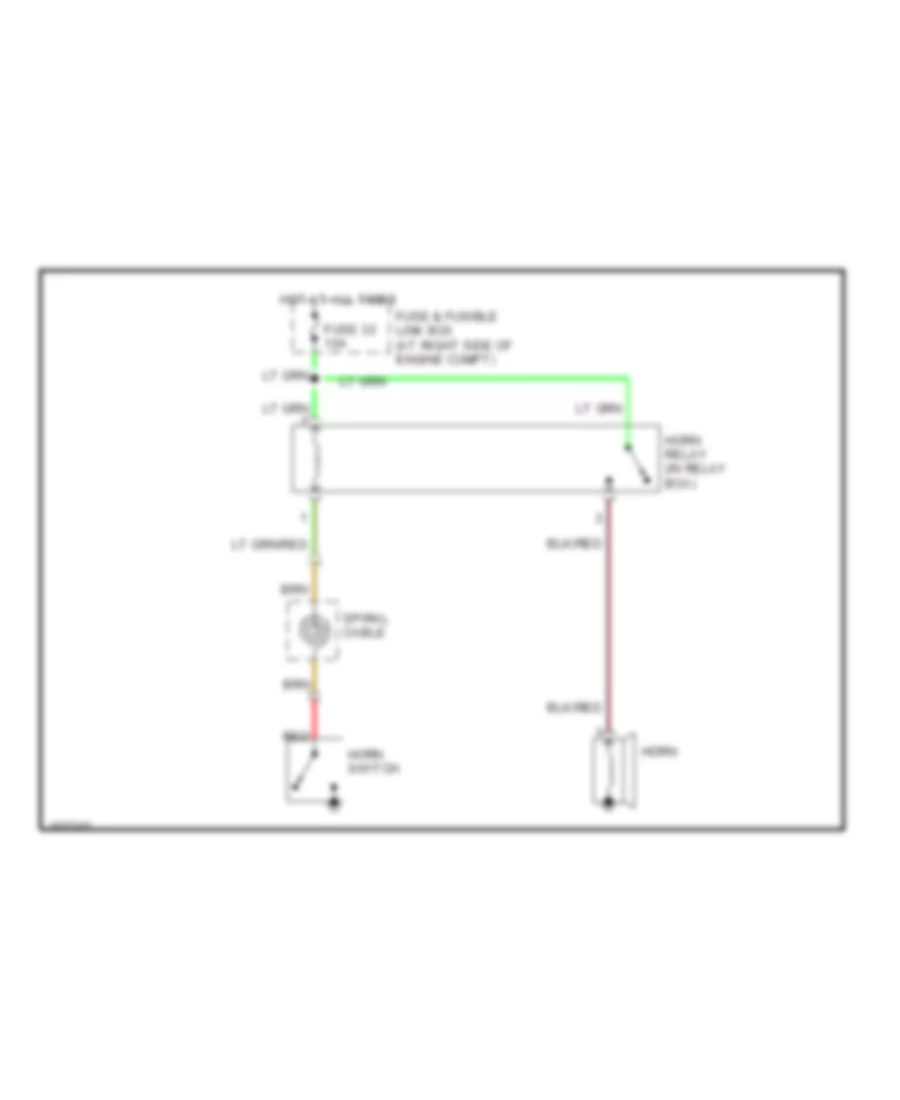 Horn Wiring Diagram for Nissan Frontier XE 1998