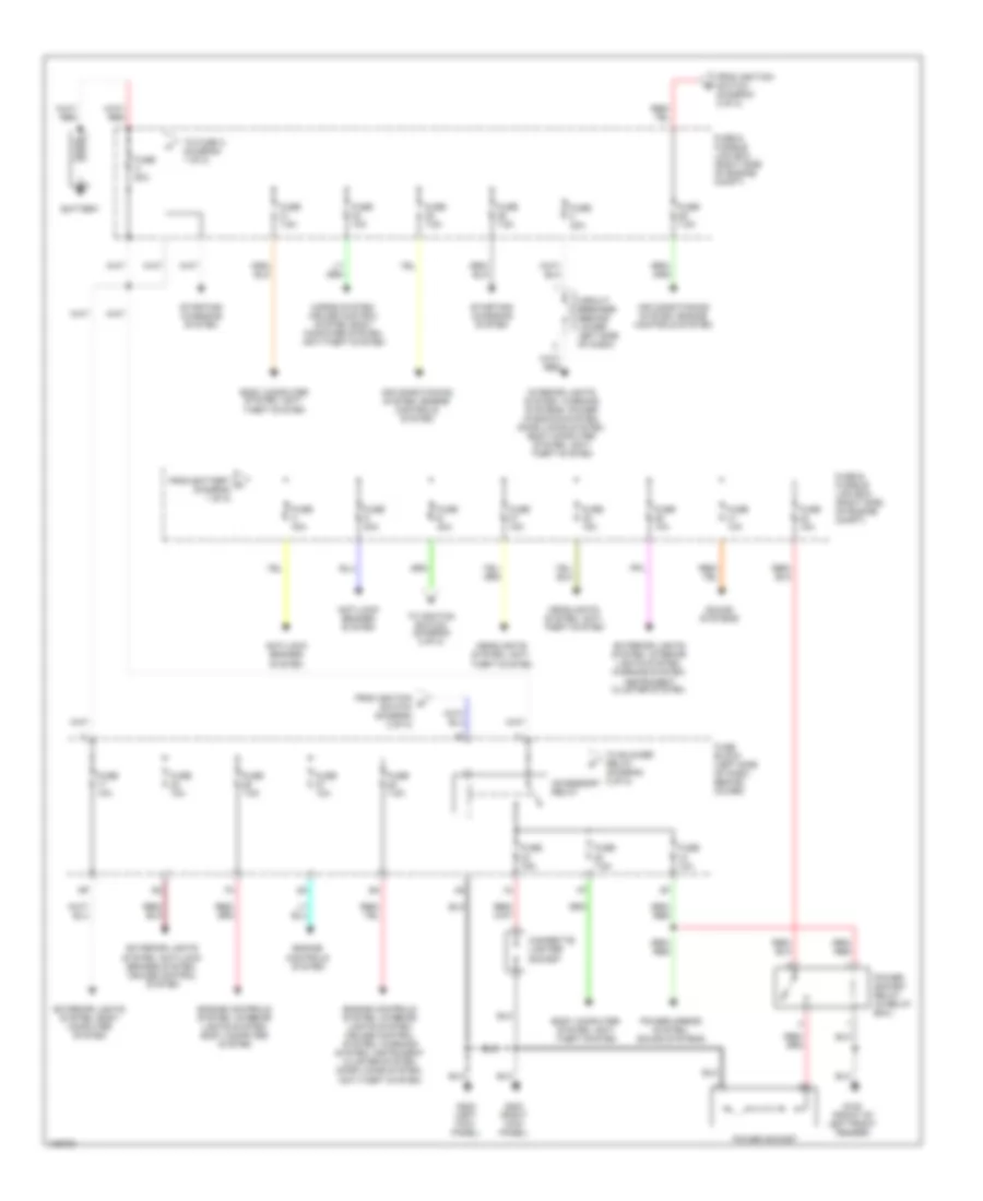 Power Distribution Wiring Diagram 1 of 2 for Nissan Frontier XE 1998