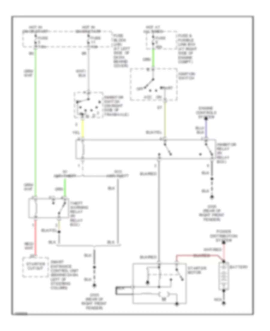 Starting Wiring Diagram A T for Nissan Frontier XE 1998