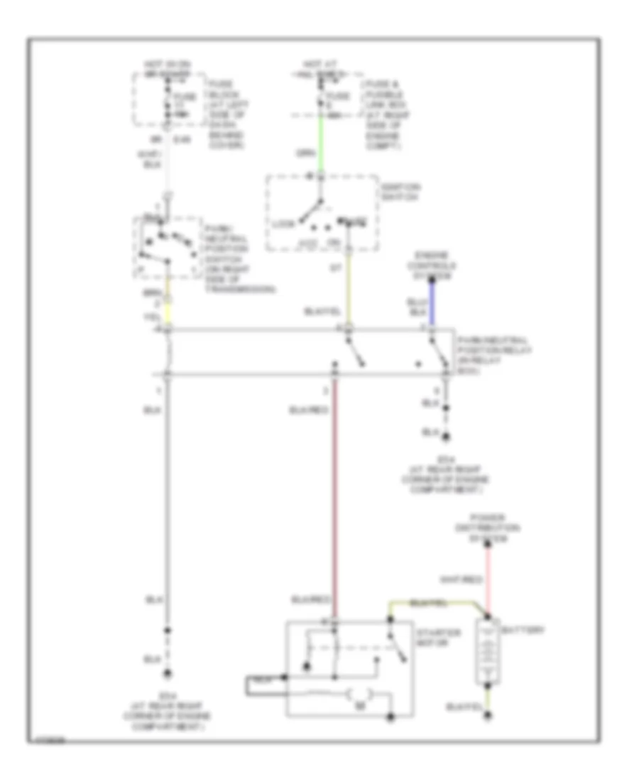 2 4L Starting Wiring Diagram A T for Nissan Frontier S C 2003