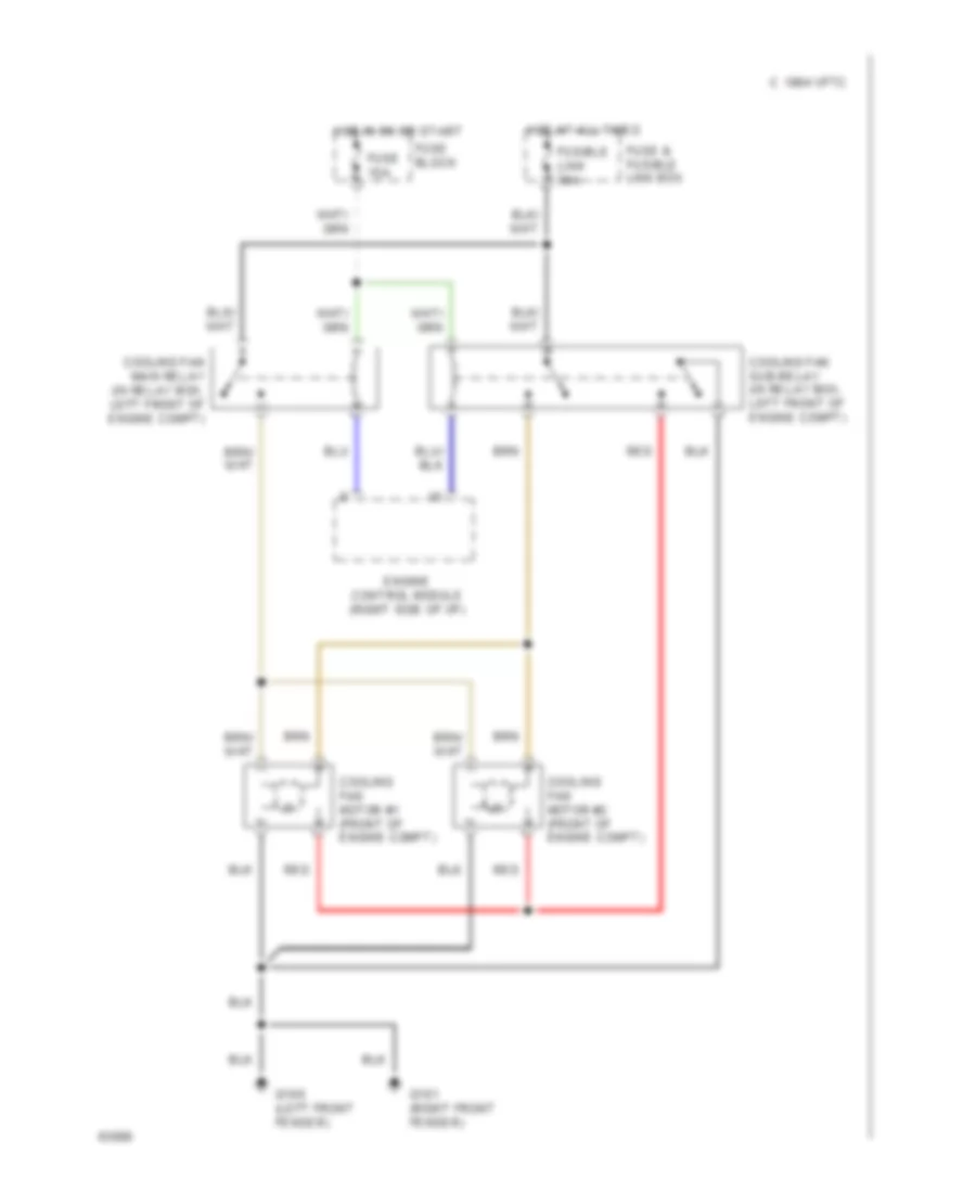 1 6L Cooling Fan Wiring Diagram A T for Nissan Sentra LE 1994