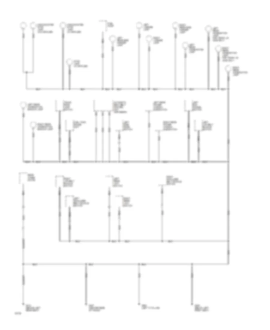 Ground Distribution Wiring Diagram 3 of 3 for Nissan Sentra LE 1994