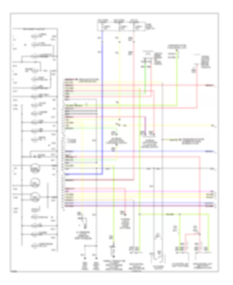 Instrument Cluster Wiring Diagram without Tachometer 1 of 2 for Nissan Sentra LE 1994