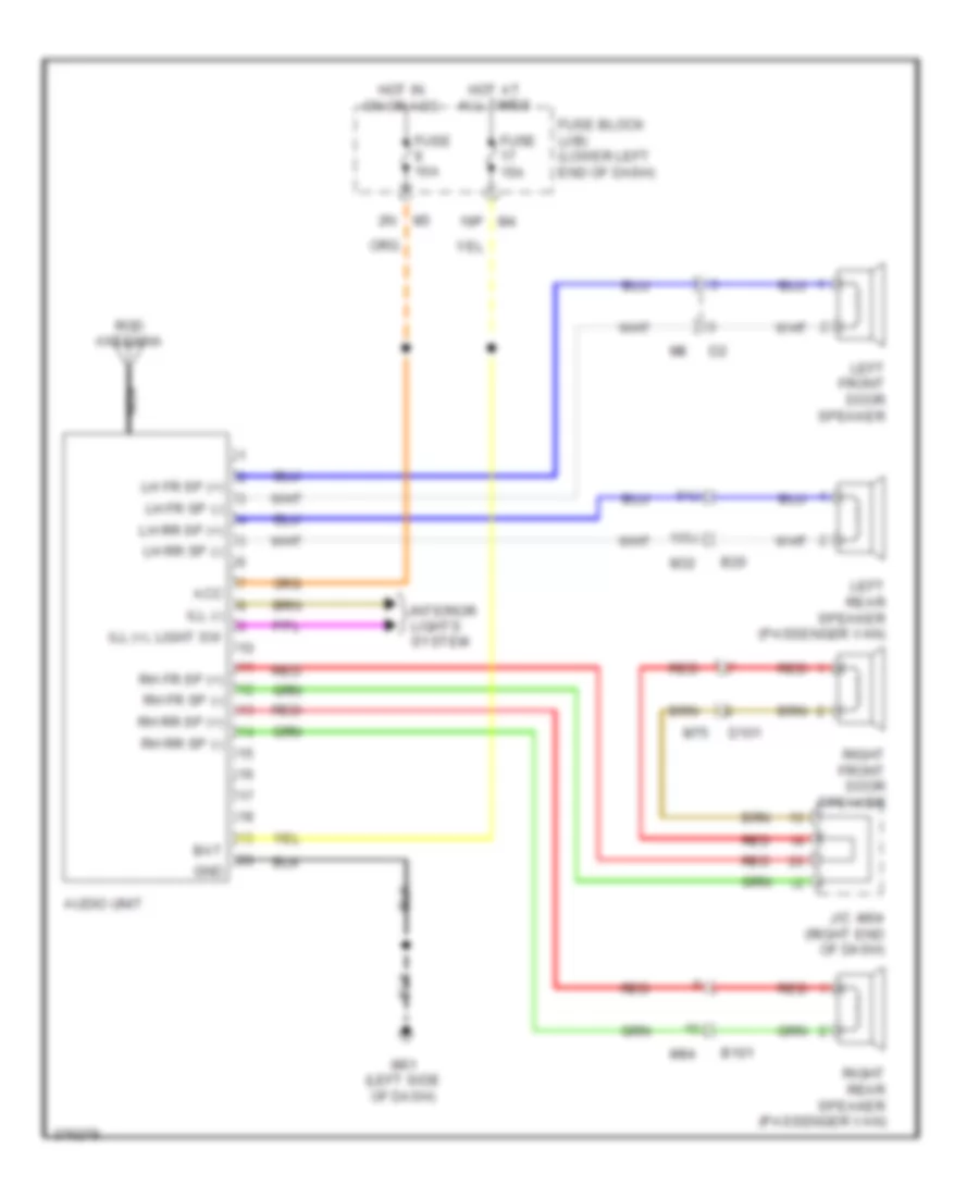 Base Radio Wiring Diagram for Nissan NVHD S 2012 2500