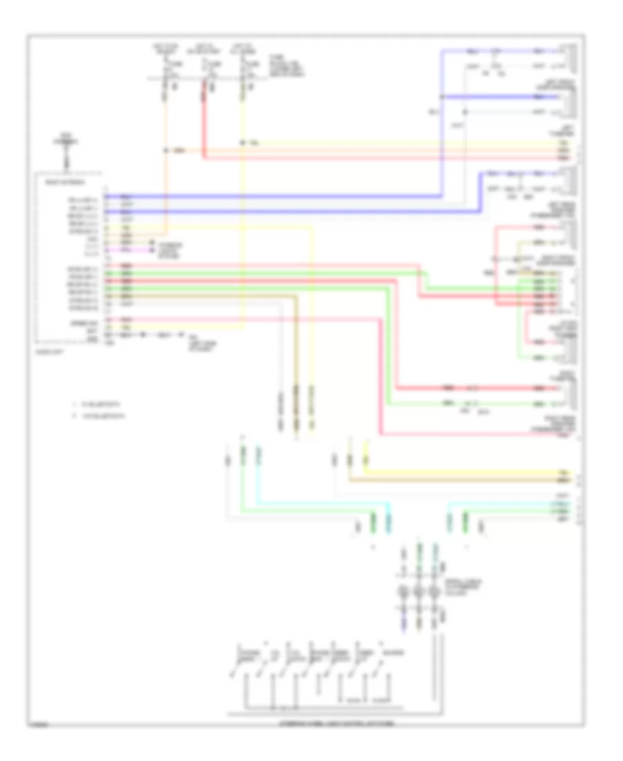 Mid Line Radio Wiring Diagram 1 of 2 for Nissan NVHD S 2012 2500