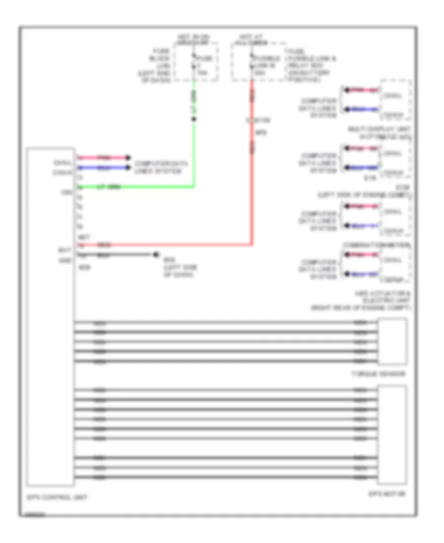 Electronic Power Steering Wiring Diagram for Nissan Juke SV 2014