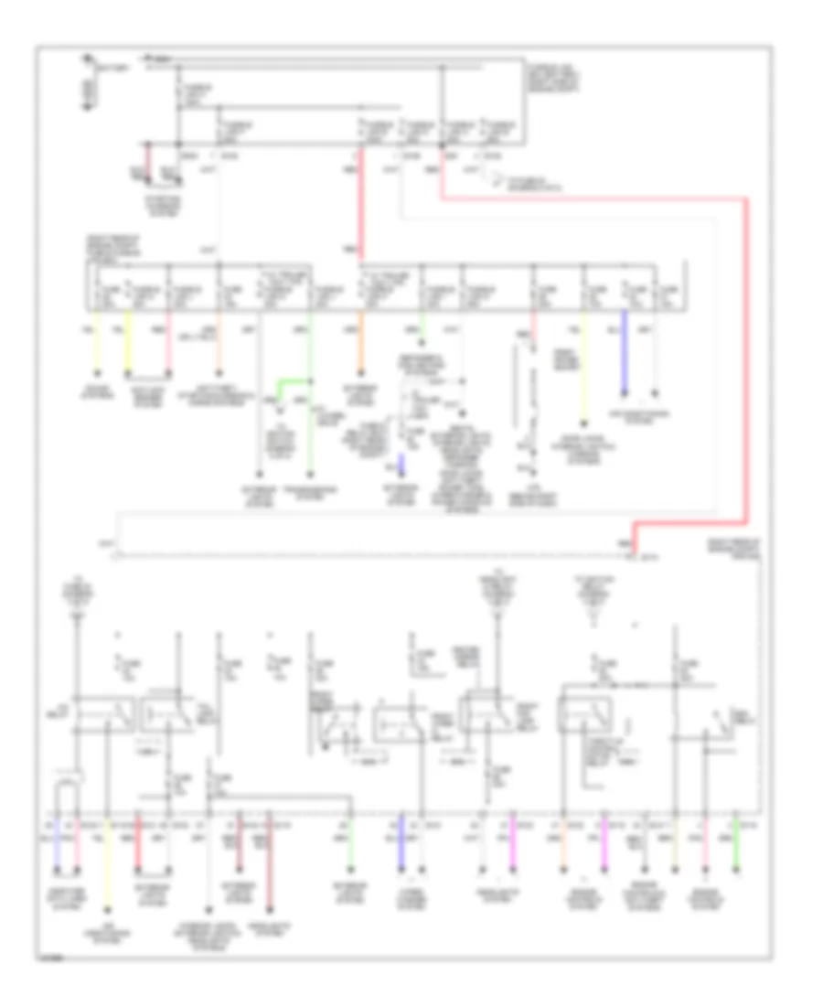 Power Distribution Wiring Diagram 1 of 2 for Nissan Frontier PRO 4X 2009