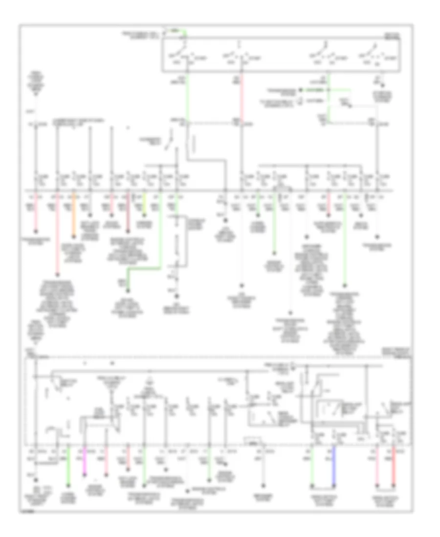 Power Distribution Wiring Diagram 2 of 2 for Nissan Frontier PRO 4X 2009