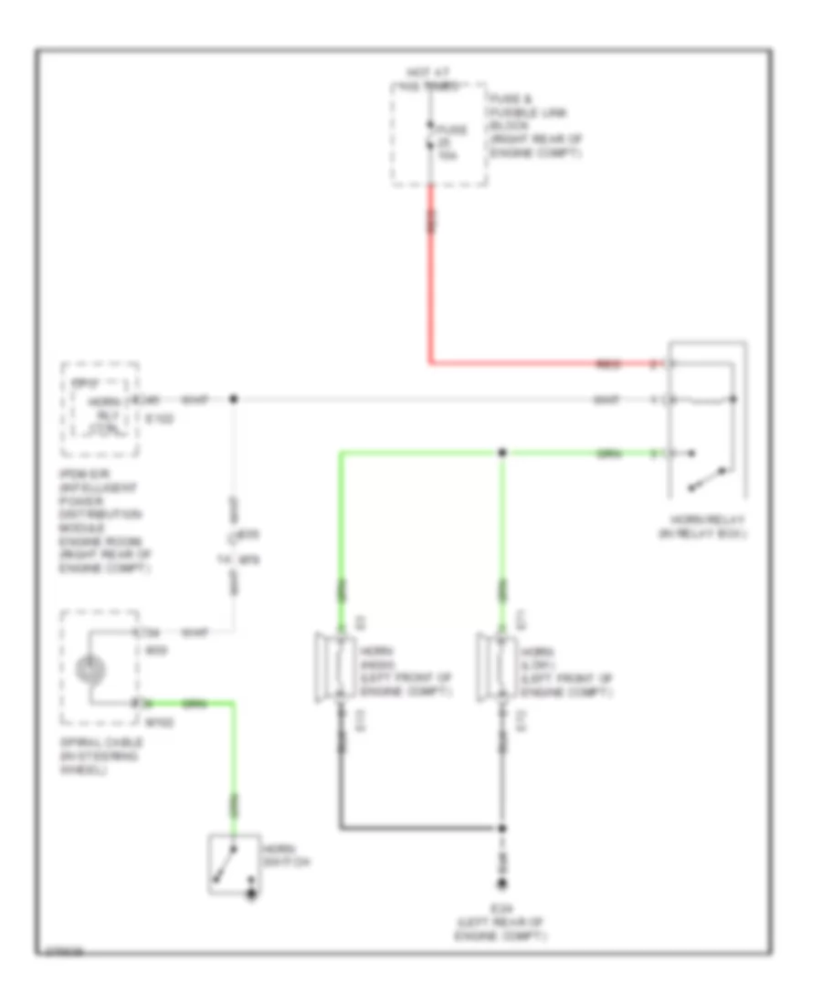 Horn Wiring Diagram for Nissan NVHD SL 2012 3500