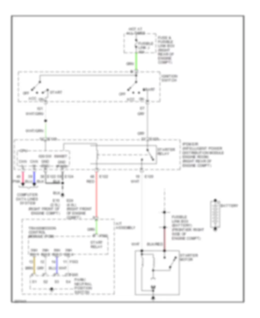 Starting Wiring Diagram, AT for Nissan Frontier SE 2009