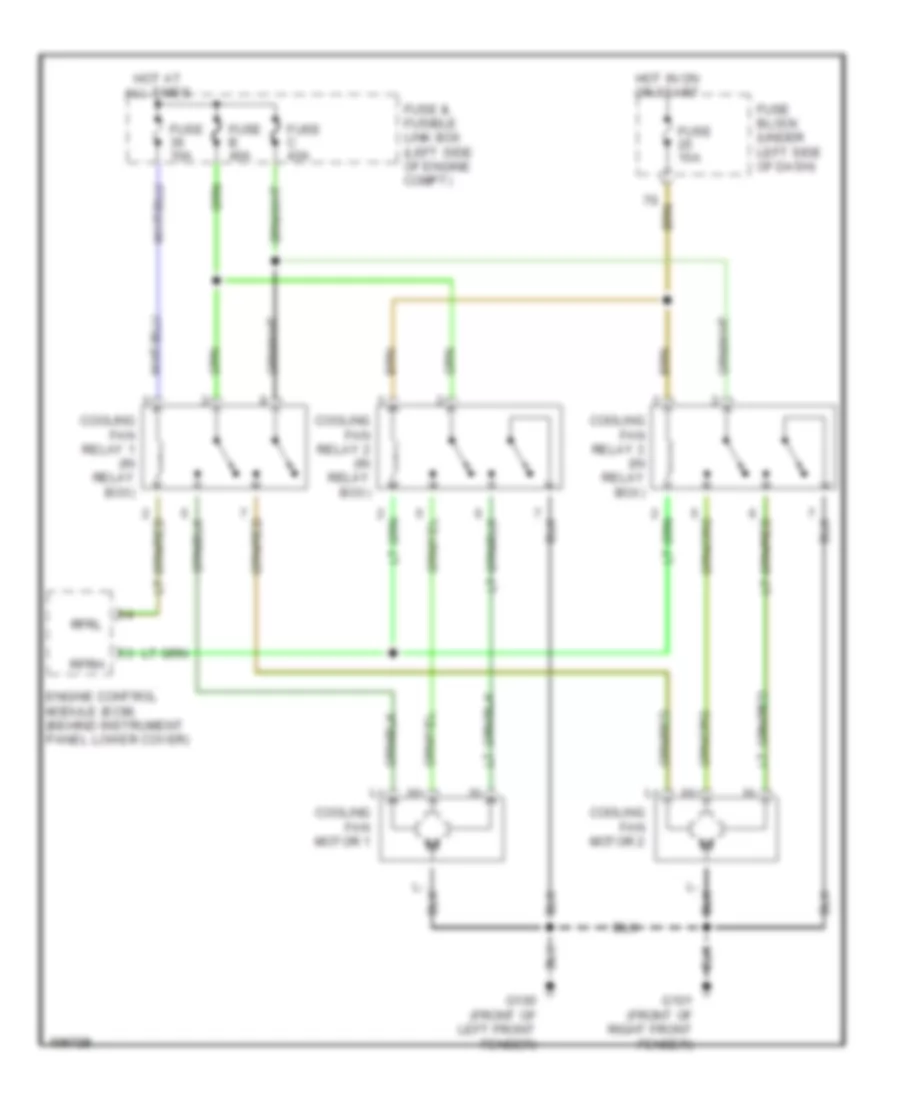 Cooling Fan Wiring Diagram for Nissan Altima SE 2000